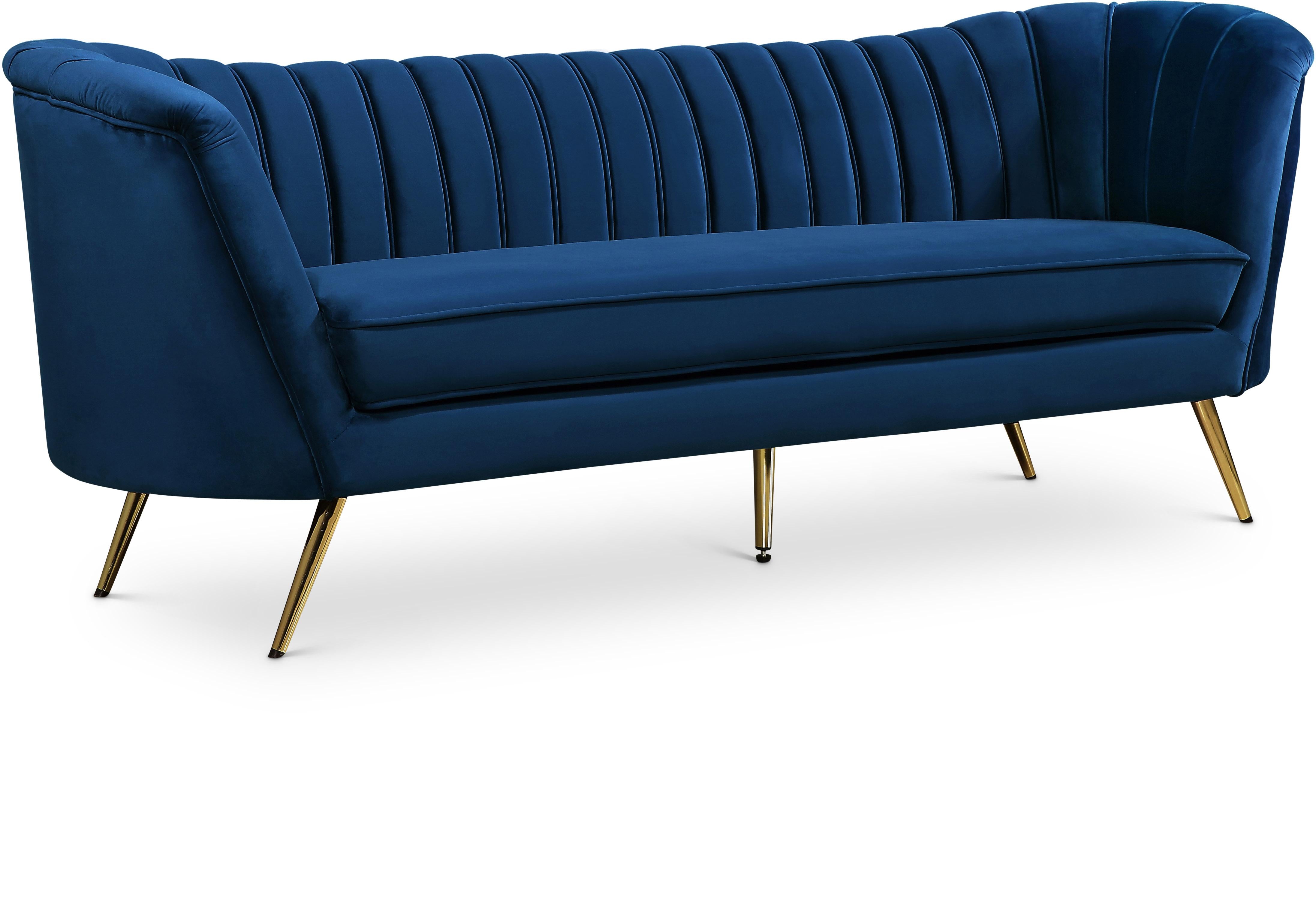 Margo Navy Velvet Sofa