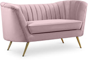 Margo Pink Velvet Loveseat