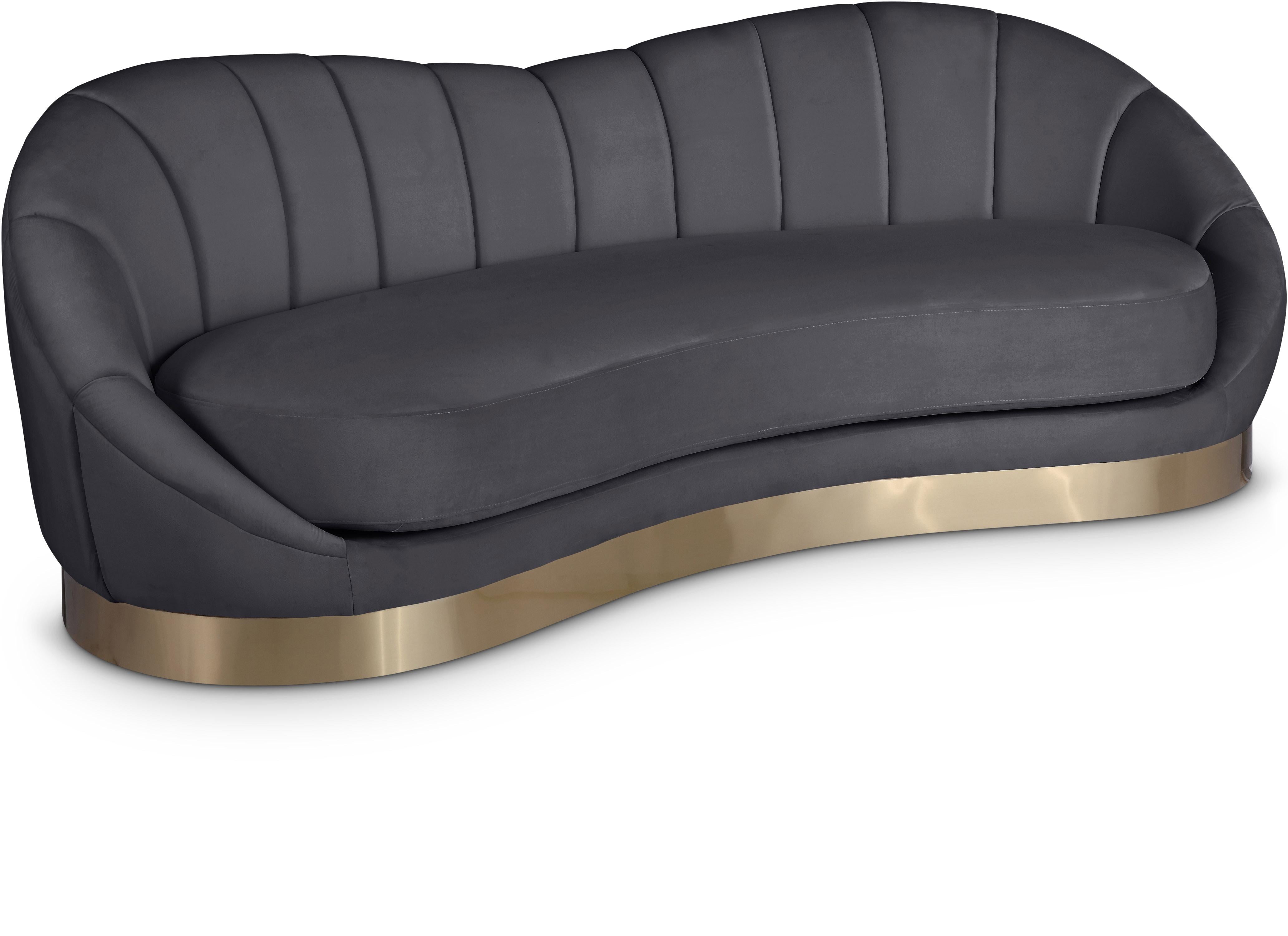 Shelly Grey Velvet Sofa