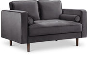 Emily Grey Velvet Loveseat