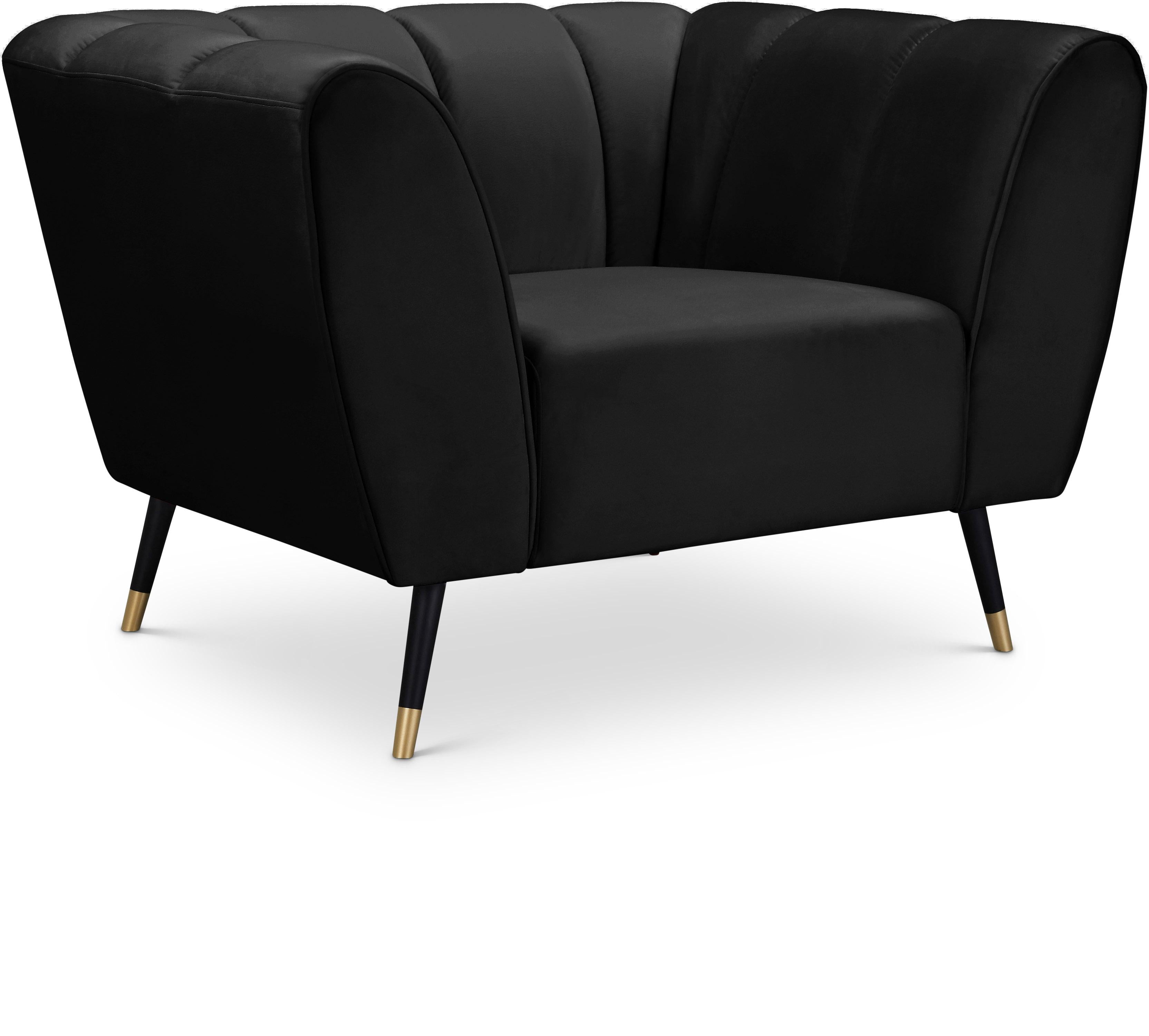 Beaumont Black Velvet Chair