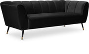 Beaumont Black Velvet Sofa