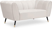 Beaumont Cream Velvet Loveseat