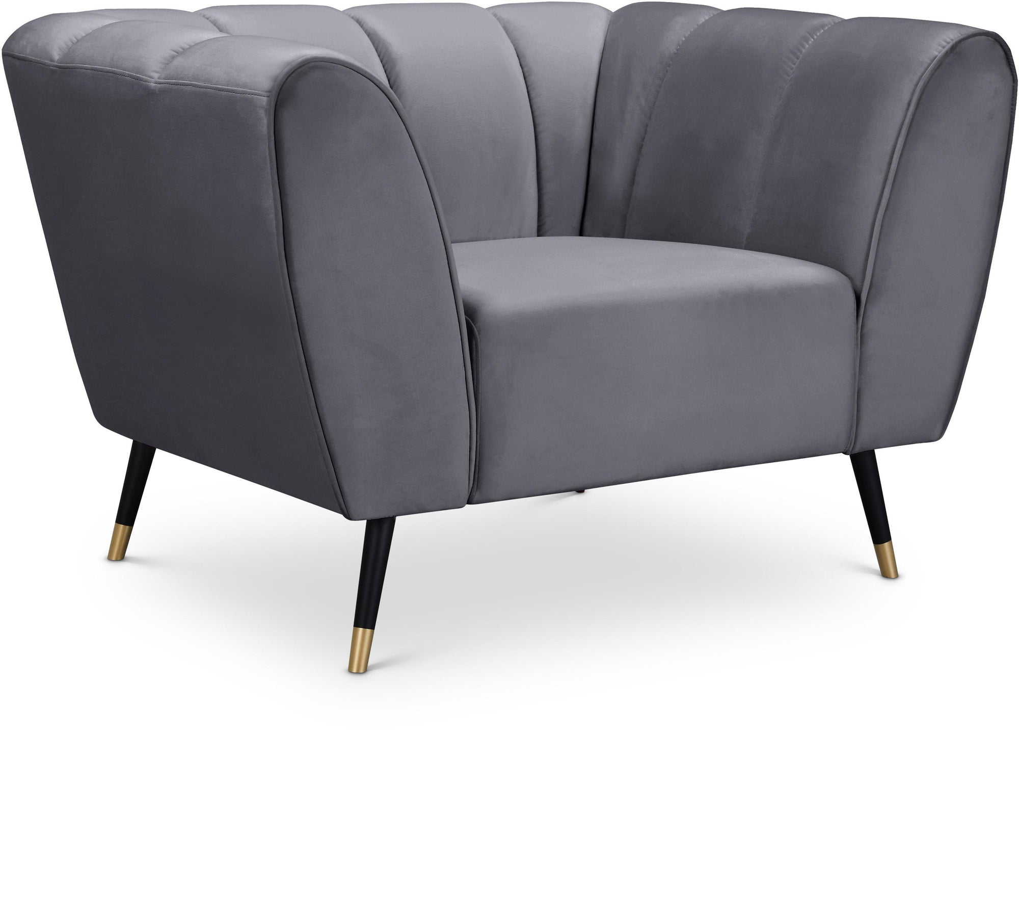 Beaumont Grey Velvet Chair
