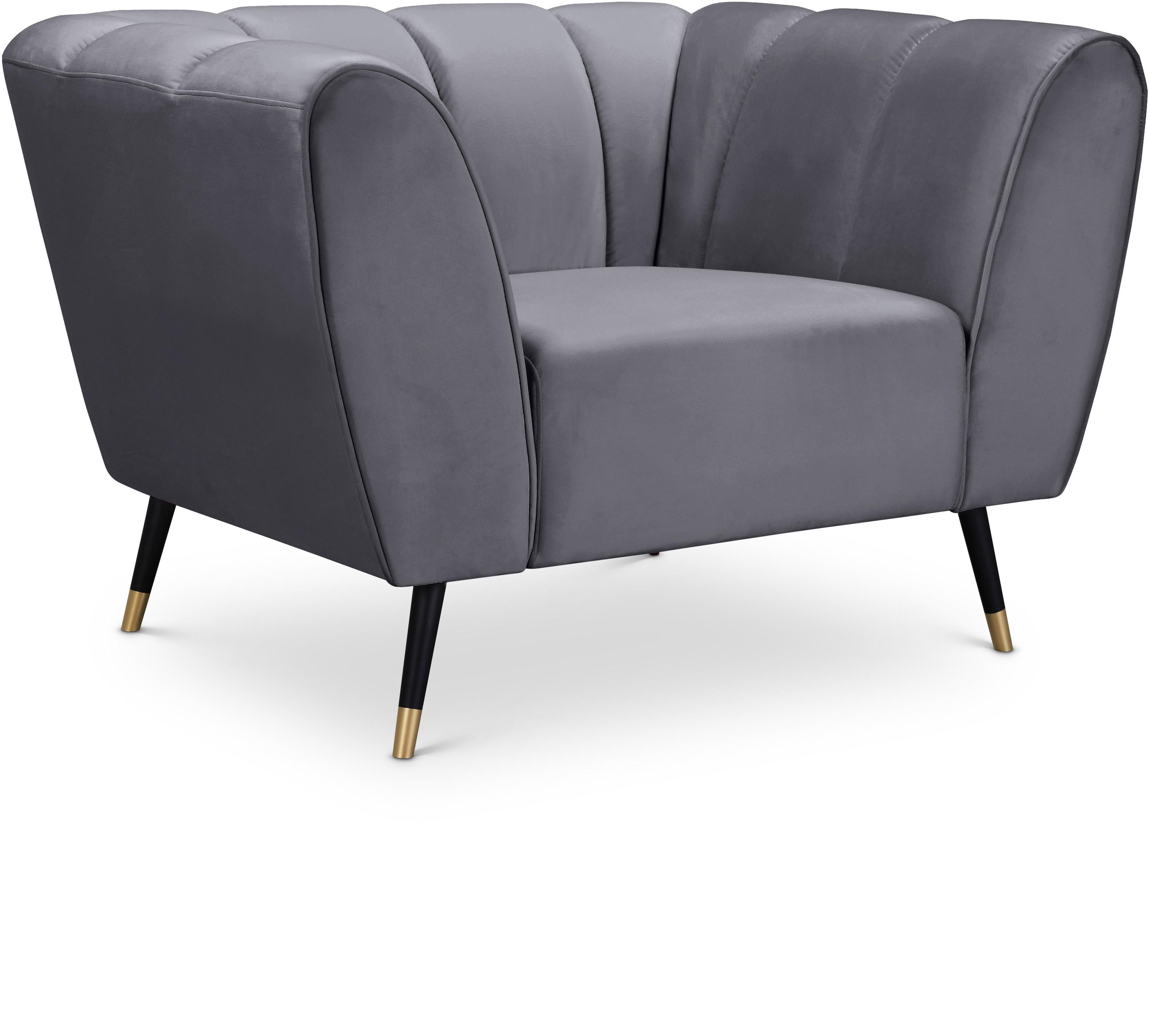 Beaumont Grey Velvet Chair