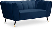 Beaumont Navy Velvet Loveseat