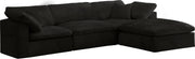 Cozy Black Velvet Cloud Modular Sectional