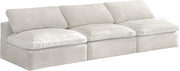 Cozy Cream Velvet Cloud Modular Armless Sofa