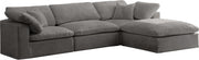 Cozy Grey Velvet Cloud Modular Sectional