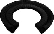 Infinity Black Velvet 11pc. Modular Sectional