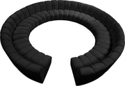 Infinity Black Velvet 12pc. Modular Sectional