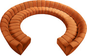 Infinity Cognac Velvet 11pc. Modular Sectional