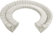 Infinity Cream Velvet 11pc. Modular Sectional