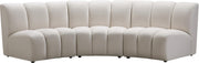 Infinity Cream Velvet 3pc. Modular Sectional