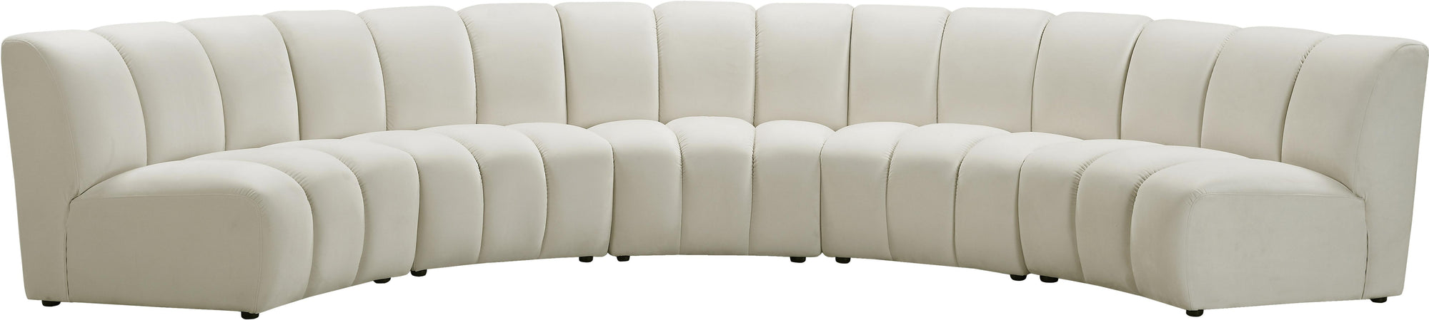 Infinity Cream Velvet 5pc. Modular Sectional