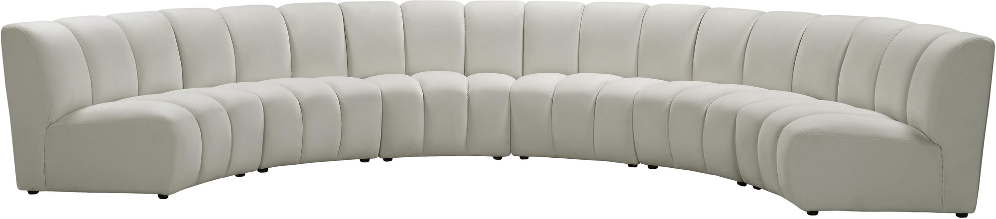 Infinity Cream Velvet 6pc. Modular Sectional