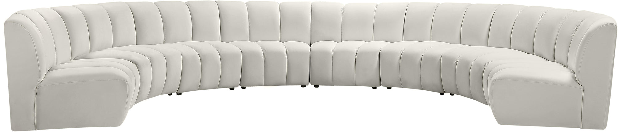 Infinity Cream Velvet 8pc. Modular Sectional