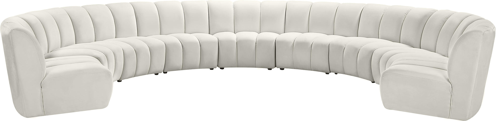 Infinity Cream Velvet 9pc. Modular Sectional