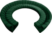 Infinity Green Velvet 11pc. Modular Sectional
