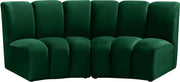 Infinity Green Velvet 2pc. Modular Sectional