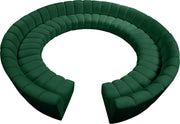 Infinity Green Velvet 12pc. Modular Sectional