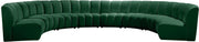 Infinity Green Velvet 8pc. Modular Sectional