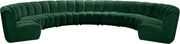 Infinity Green Velvet 9pc. Modular Sectional