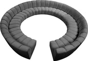 Infinity Grey Velvet 12pc. Modular Sectional