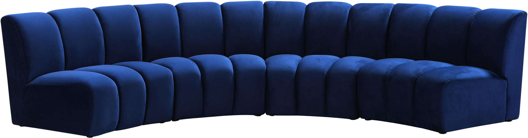 Infinity Navy Velvet 4pc. Modular Sectional