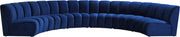 Infinity Navy Velvet 6pc. Modular Sectional