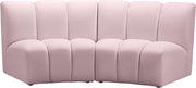 Infinity Pink Velvet 2pc. Modular Sectional