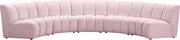 Infinity Pink Velvet 5pc. Modular Sectional