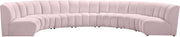 Infinity Pink Velvet 7pc. Modular Sectional