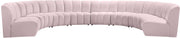 Infinity Pink Velvet 8pc. Modular Sectional