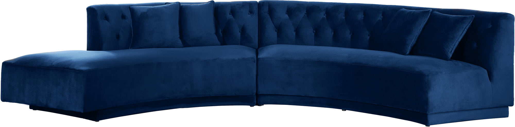 Kenzi Navy Velvet 2pc. Sectional