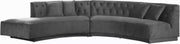 Kenzi Grey Velvet 2pc. Sectional
