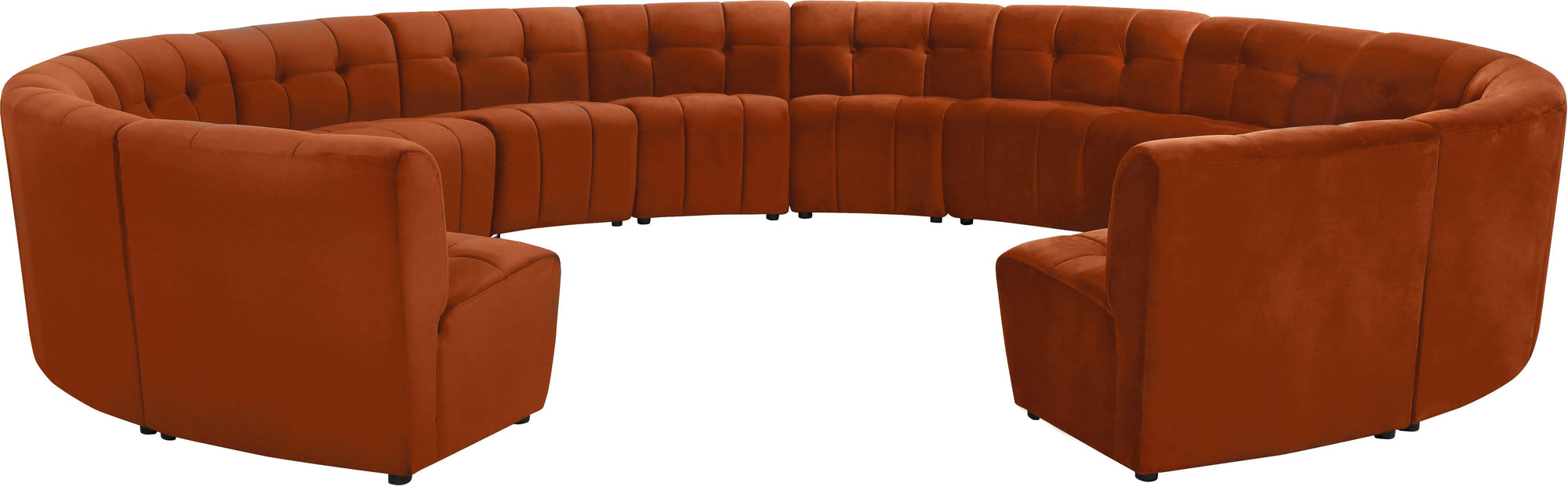 Limitless Cognac Velvet 14pc. Modular Sectional