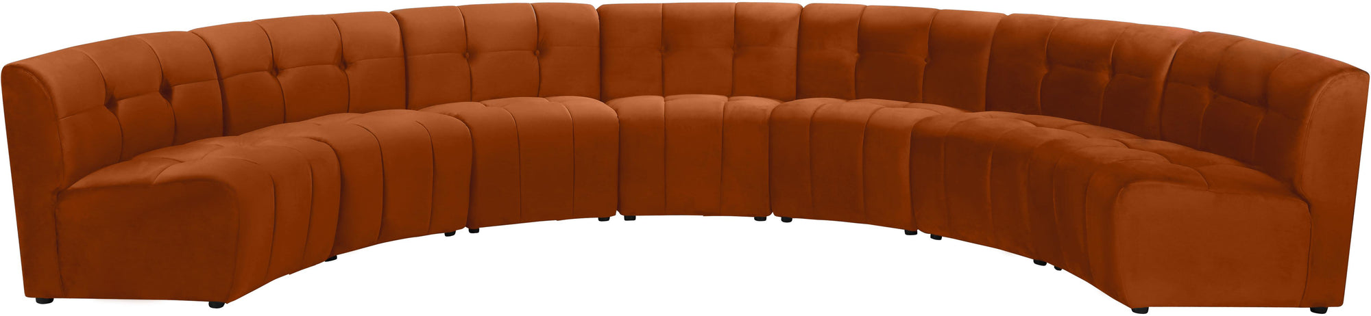 Limitless Cognac Velvet 7pc. Modular Sectional
