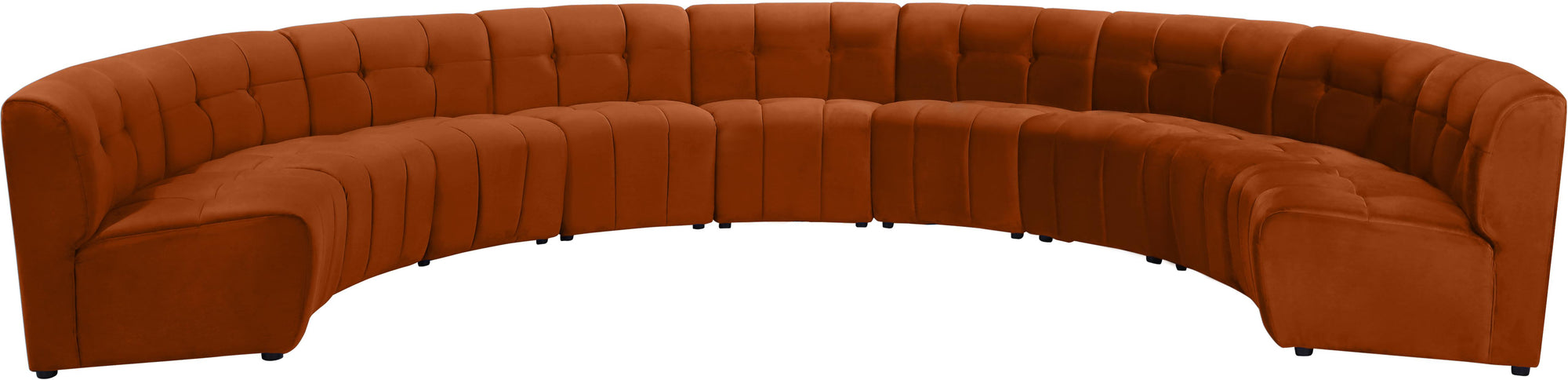 Limitless Cognac Velvet 9pc. Modular Sectional