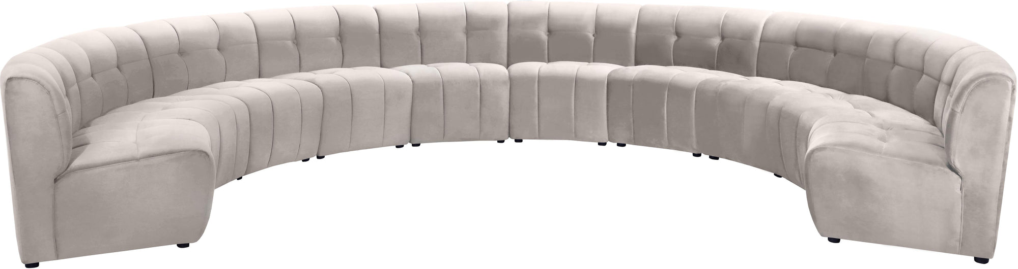 Limitless Cream Velvet 10pc. Modular Sectional