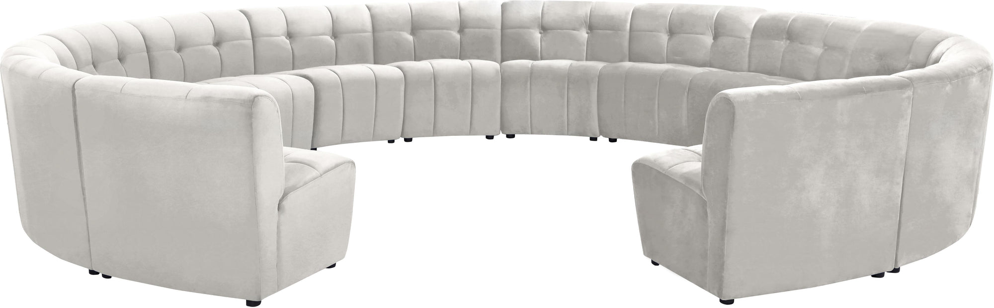 Limitless Cream Velvet 14pc. Modular Sectional