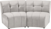 Limitless Cream Velvet 2pc. Modular Sectional