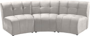Limitless Cream Velvet 3pc. Modular Sectional