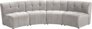 Limitless Cream Velvet 4pc. Modular Sectional