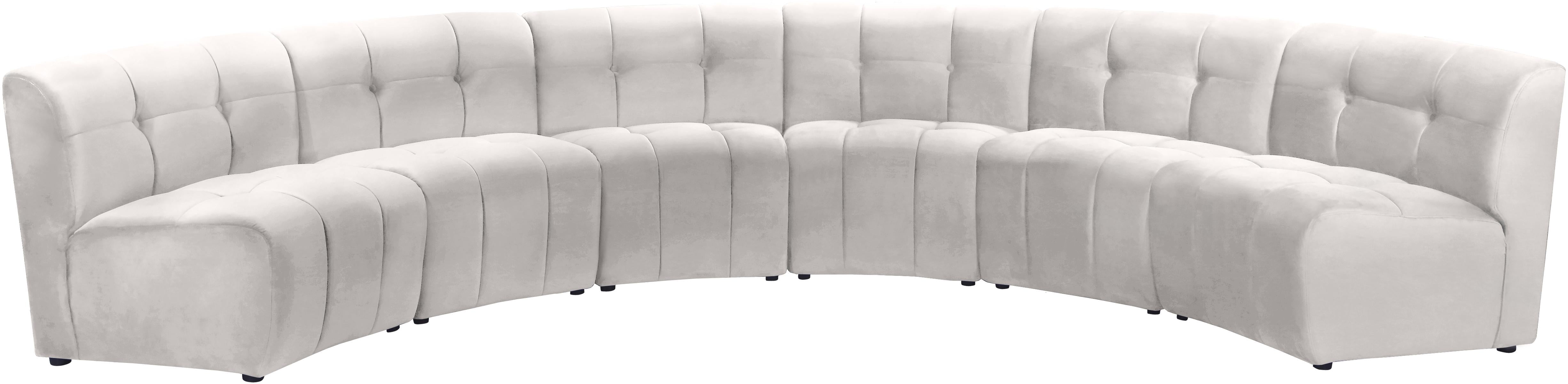 Limitless Cream Velvet 6pc. Modular Sectional