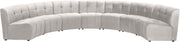 Limitless Cream Velvet 7pc. Modular Sectional