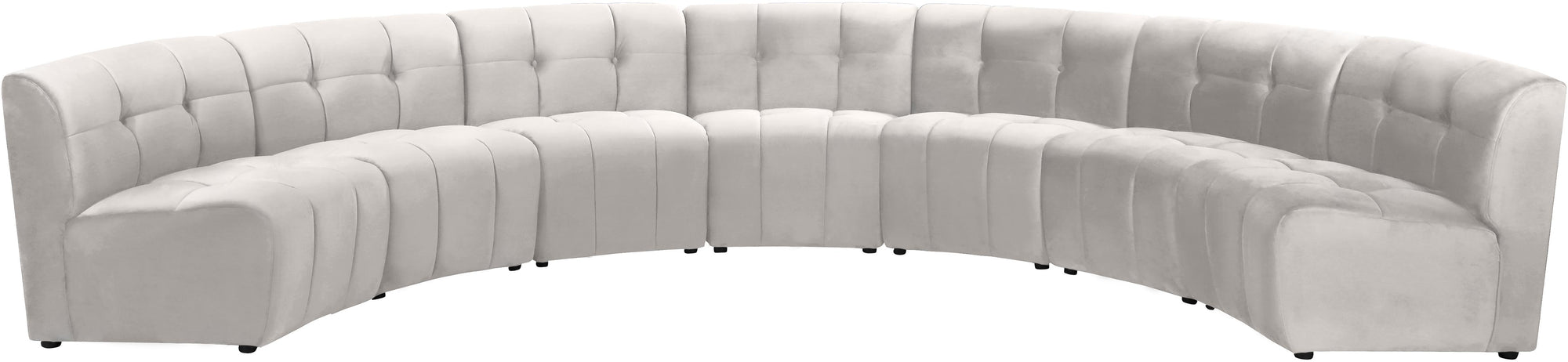 Limitless Cream Velvet 7pc. Modular Sectional
