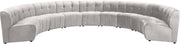 Limitless Cream Velvet 9pc. Modular Sectional