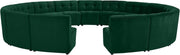 Limitless Green Velvet 15pc. Modular Sectional