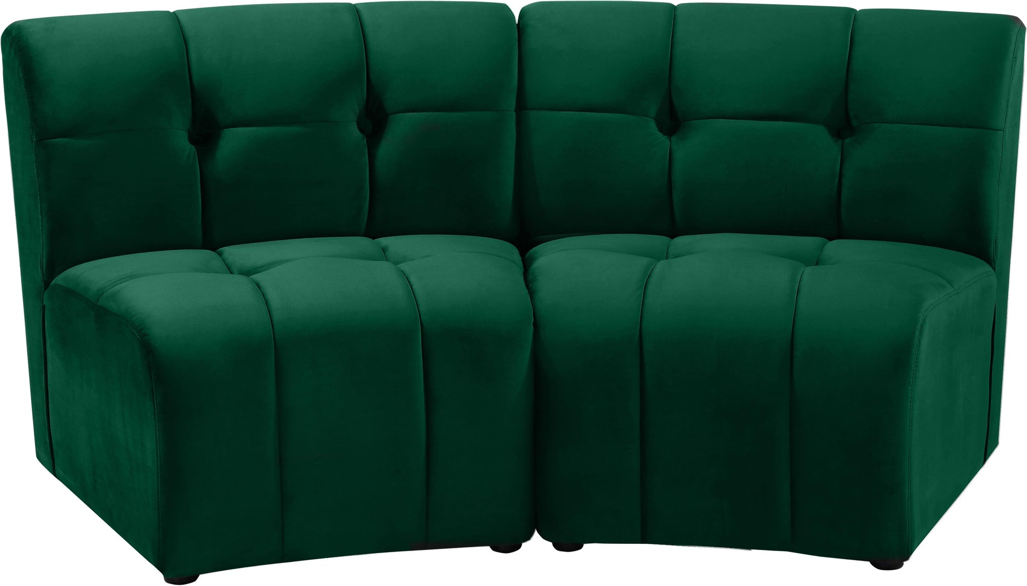 Limitless Green Velvet 2pc. Modular Sectional